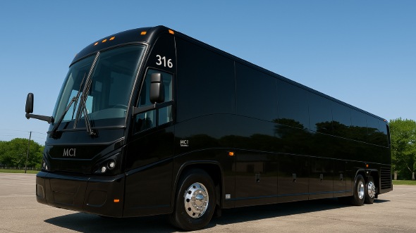 Exterior of Charter Bus Company Keller's 50 Passenger Charter Bus in Keller