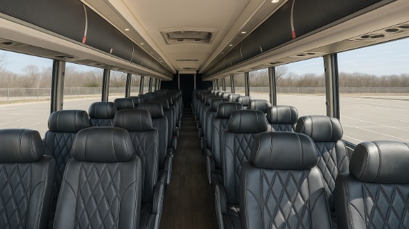 keller 56 passenger charter bus inside