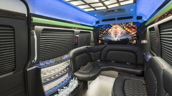 keller sprinter limo rental interior