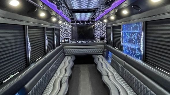 party bus rental interior